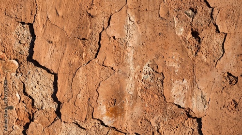 Dry cracked earth surface with textured pattern  
