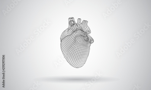 3D mesh object on a white background