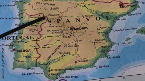 Map of Spain and the city of Madrid