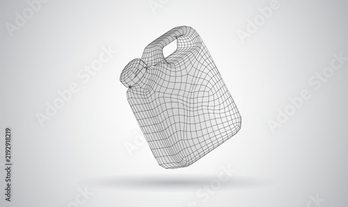 3D mesh object on a white background