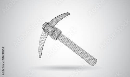 3D mesh object on a white background