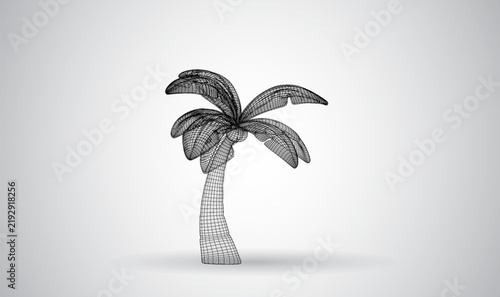 3D mesh object on a white background