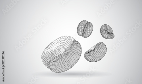 3D mesh object on a white background
