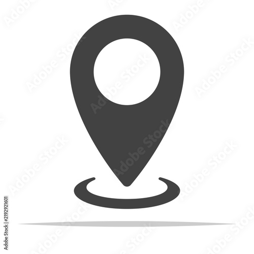 Tapety artystyczne Map pointer location icon vector isolated illustration