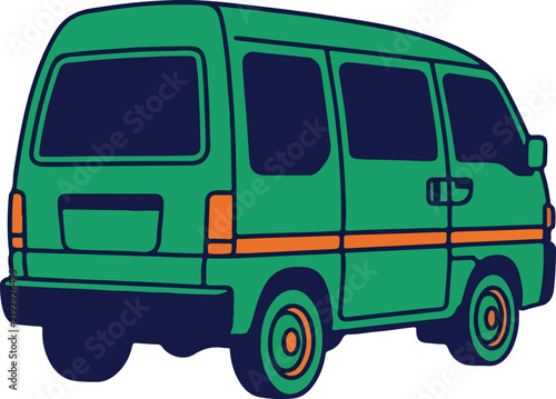 Van Vector Graphic Isolated for Transit Transport