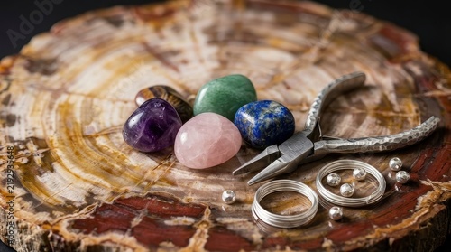 Jewelry making with crystals and silver wire