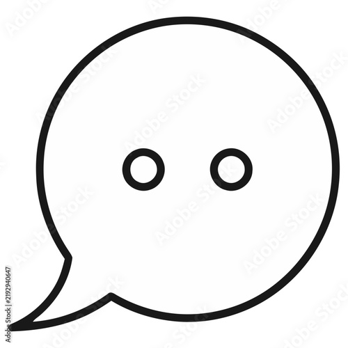 Speech bubble icon with two dots