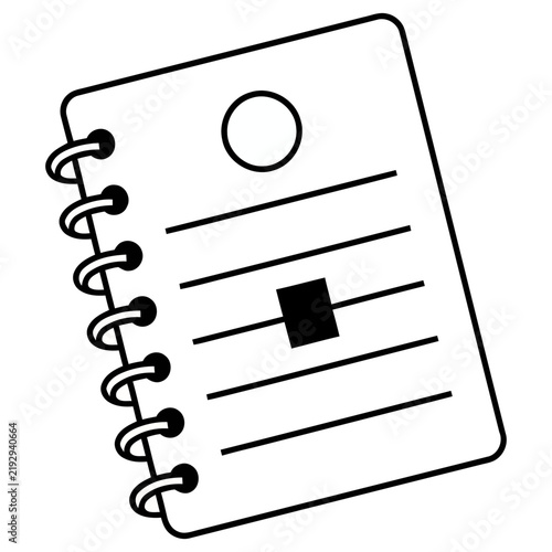Spiral Notebook with Lines and Square