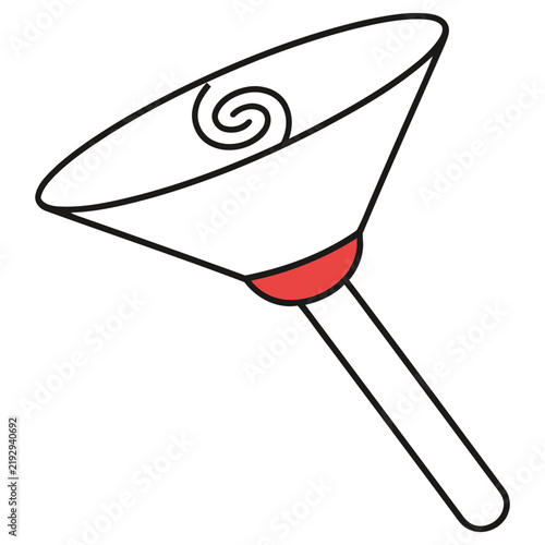 Stylized Martini Glass with Swirl