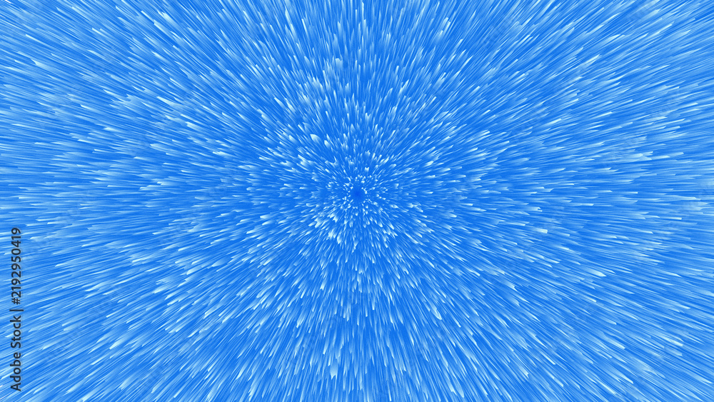 Fototapeta premium Vibrant blue digital burst creates dynamic radial lines showing motion energy.