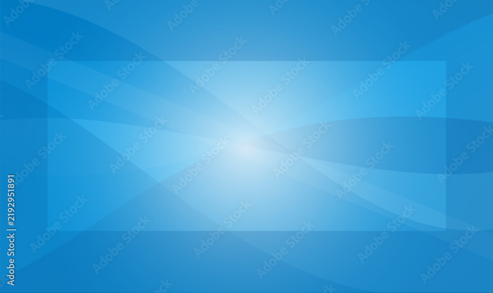 Obraz premium Blue Abstract Wave Frame Background Translucent Rectangle Gradient Vector Banner Layout
