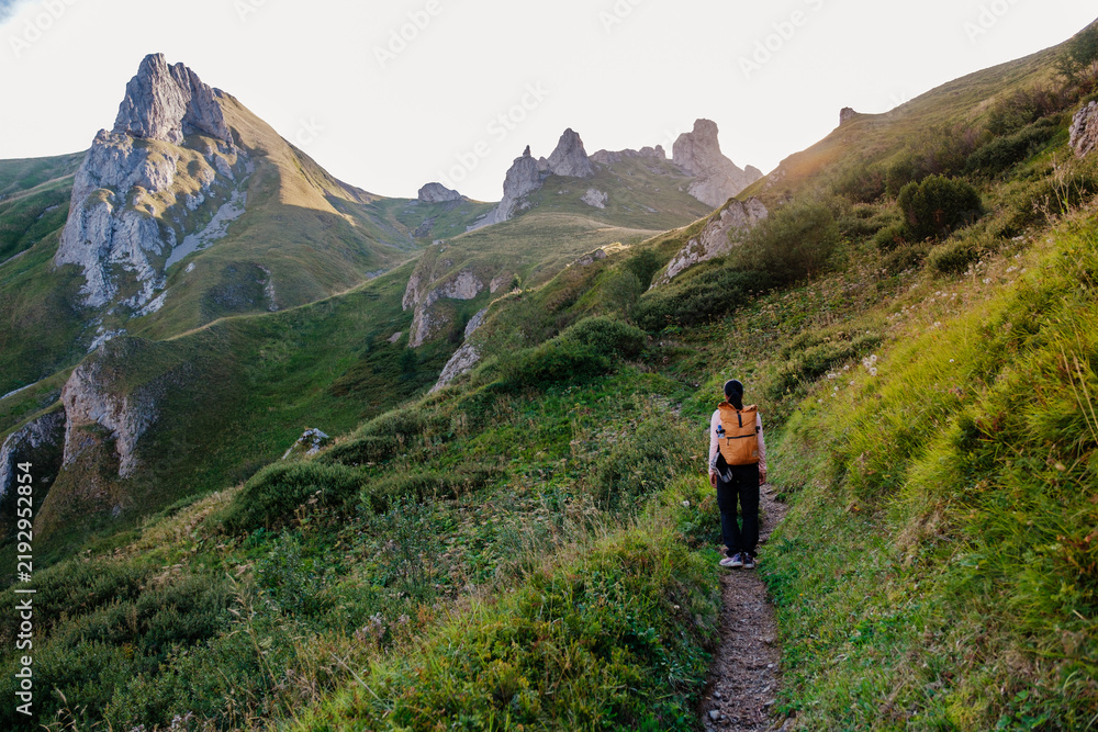 Naklejka premium Explore the breathtaking Meglisalp hike in Appenzell, Switzerland