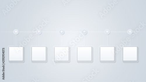 Timeline Infographic 6 Steps White Minimal Process Diagram Vector Vector Illustration