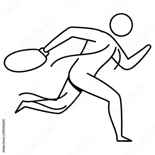 Person running with a racket