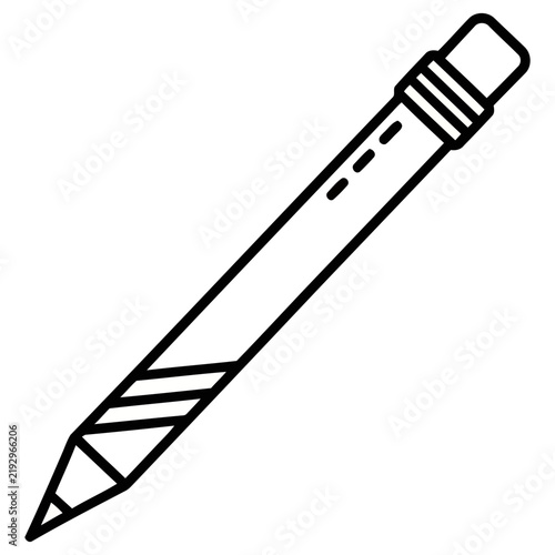 Pencil with eraser icon