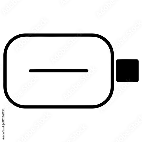 Simple icon of a battery charge indicator