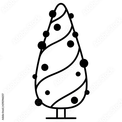 Stylized Christmas Tree with Ornaments