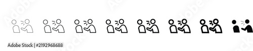 Verbal Abuse and Bullying Conflict Icon Set