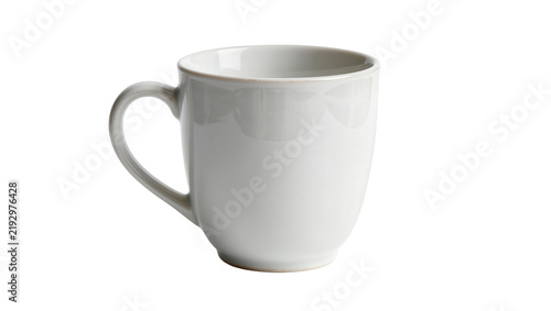 Obraz na płótnie Simple ceramic mug with handle, isolated on transparent background