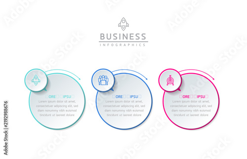 Vector infographic template showing steps or processes for business presentations and design creation.