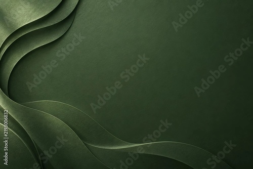 Elegant Dark Green Abstract Layered Waves Background