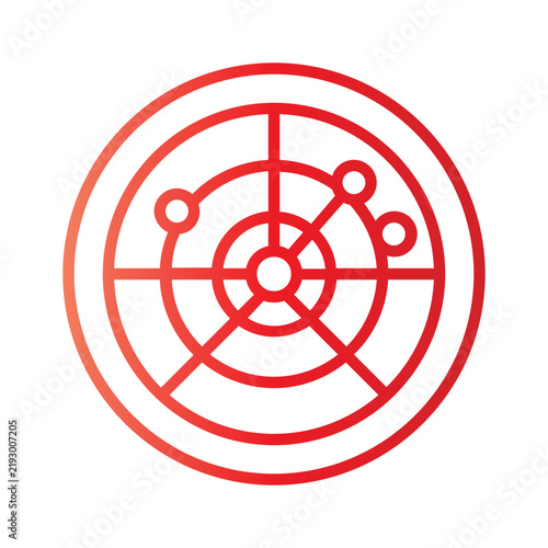 security radar gradient icon