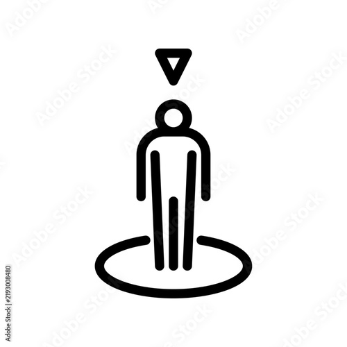 Принти на полотні Player outline icon. player one line illustration.