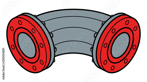 Red and gray pipe.