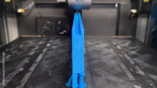 3D Printer Building Tall Blue Technical Component Upright