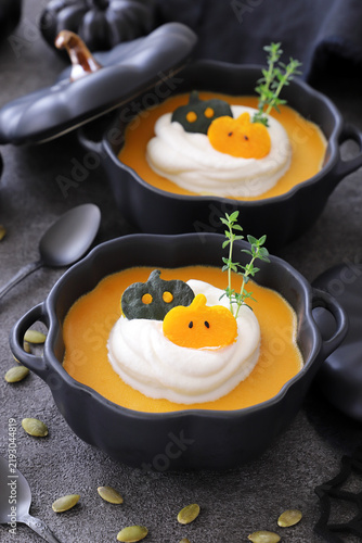 Obraz na płótnie ハロウィン かぼちゃのプリン