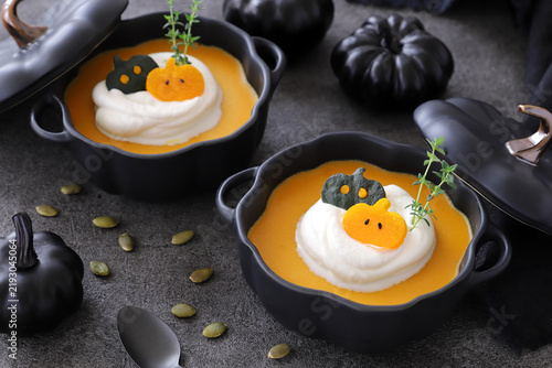 Obraz na płótnie ハロウィン かぼちゃのプリン
