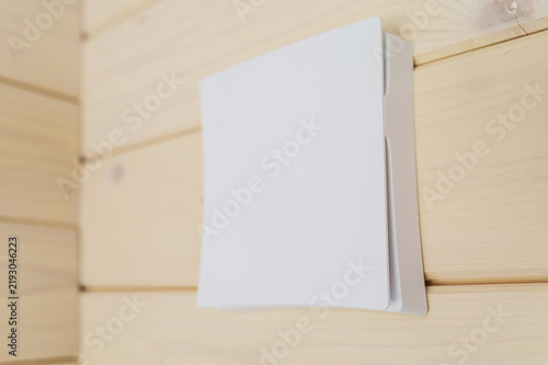 Obraz na płótnie Heat recovery unit or air purifier, supply ventilation setup for a thermally insulated house, climate control system