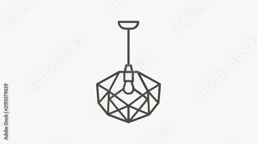 Elegant geometric pendant light with wireframe design for contemporary interiors