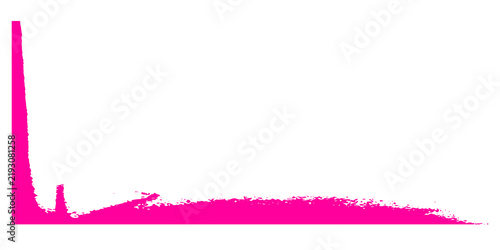 Obraz na płótnie Pink abstract histogram chart isolated on transparent background cutout