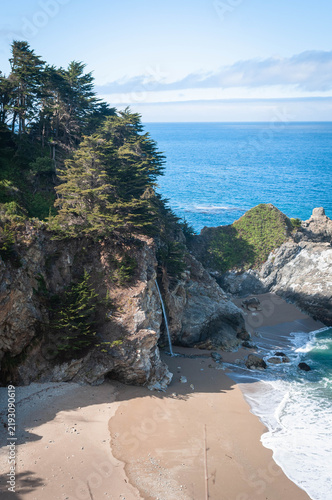 The most famous waterfall in Big Sur, California, is McWay Falls
