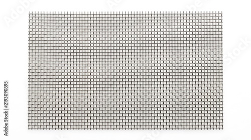 Metallic wire mesh texture background isolated on white.