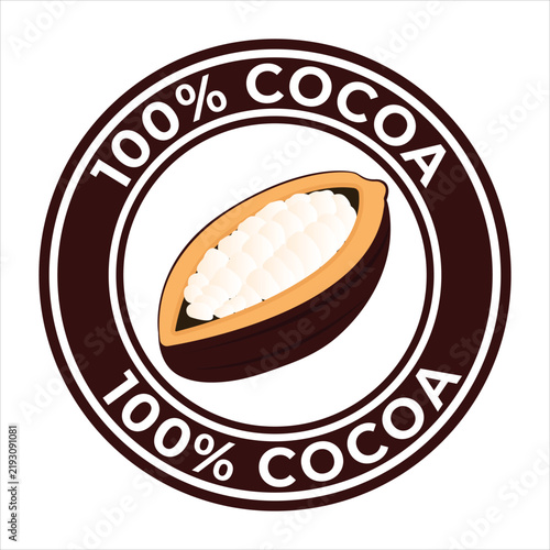 Vector vintage style labels with 100 % Cocoa, Premium chocolate.
