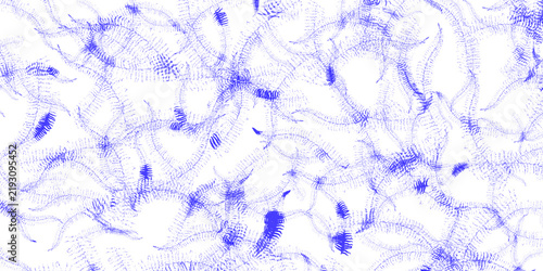 Abstract blue organic fern leaf pattern texture overlay element for banners