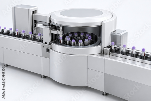 Naklejka Automated Inline Centrifuge Processing Laboratory Sample Tubes