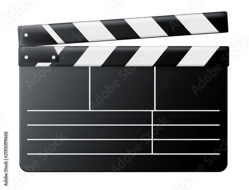 Obraz na płótnie Blank movie clapper board. Generative AI technology. 