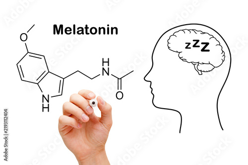 Fototapeta Melatonin Chemical Molecular Structure Concept