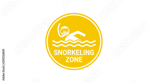 Snorkeling Zone Icon - Swimming Activity Symbol