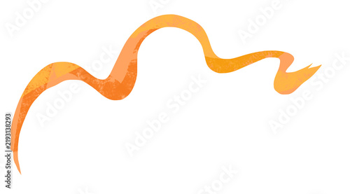 Illustration of a golden silk ribbon
