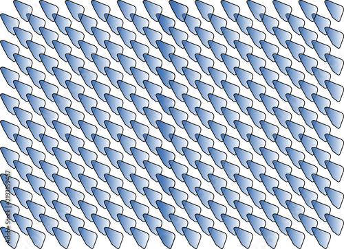 Blue and White Repeating Geometric Pattern Abstract Seamless Background. Blue geometric triangle scale pattern