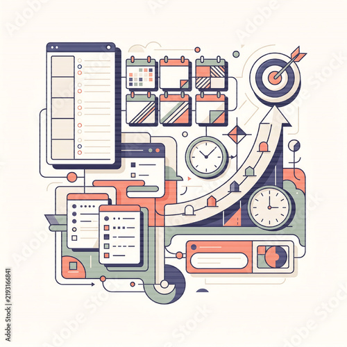 Business professional planning project goals on a digital tablet with a checklist interface