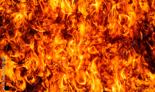 Obraz na plátne Fire glows intensely