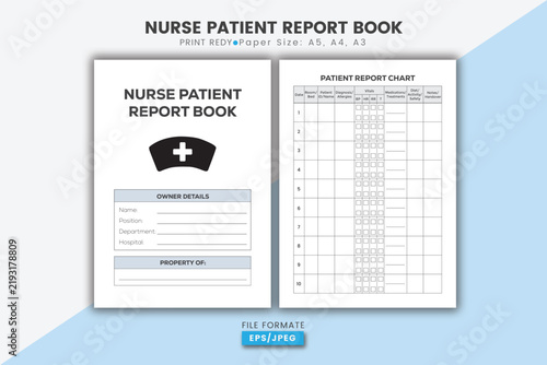 Nurse Patient Report Book Printable Pages and Shift Handoff Templates.