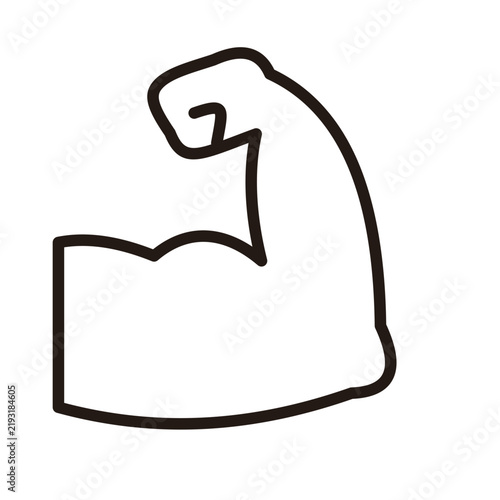 Fotografie Flexed Arm Strength Icon