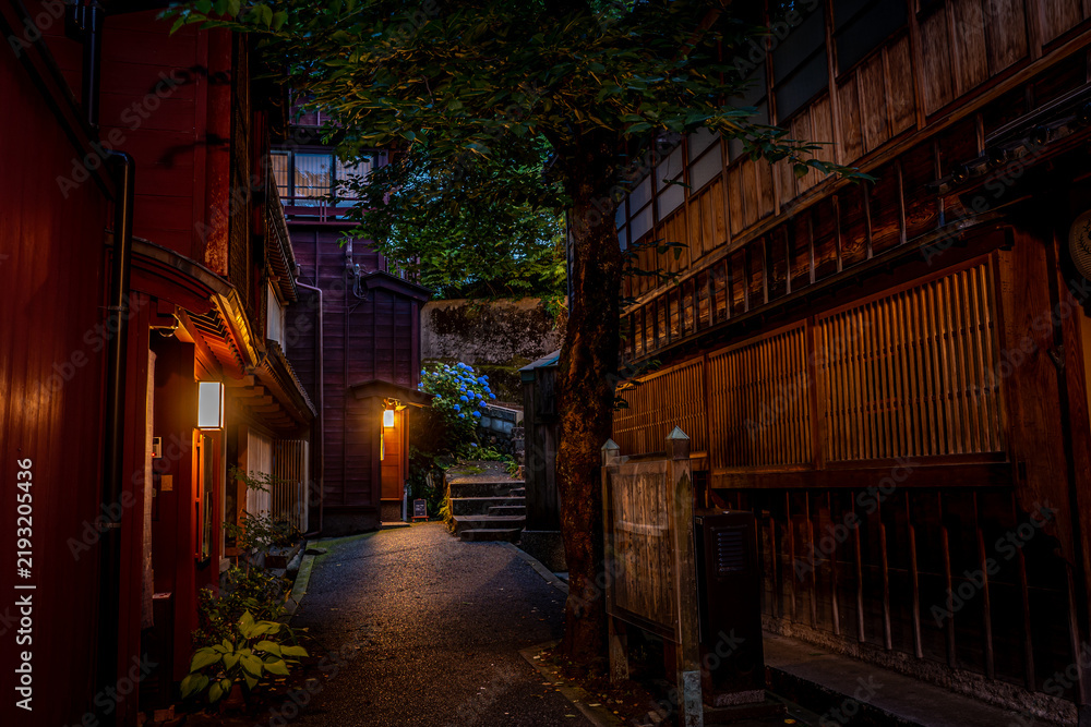 Fototapeta premium 金沢・主計町茶屋街の夜景