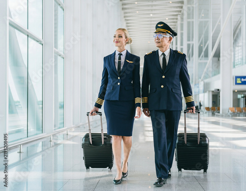 pilot and flight attendant